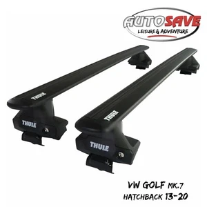Thule Aluminium schwarz WingBar Evo Dachträger Set passend für VW Golf Mk.7 Schrägheck 13-20 - Bild 1 von 1