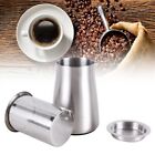 With Lid Coffee Powder Filter Cup Fine Mesh Coffee Sifter  Cafe