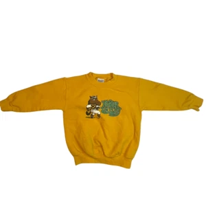 Vintage Gilden Sweater Youth Small Yellow Horse Racing Heavy Weight Sport Shirt - Picture 1 of 11