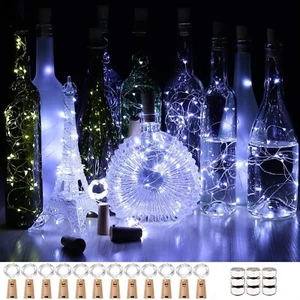 12 PIEZAS Botella Solar Hada Luz Vino Corcho Luz Para Boda Navidad Fiesta Decoración del Hogar - Imagen 1 de 4