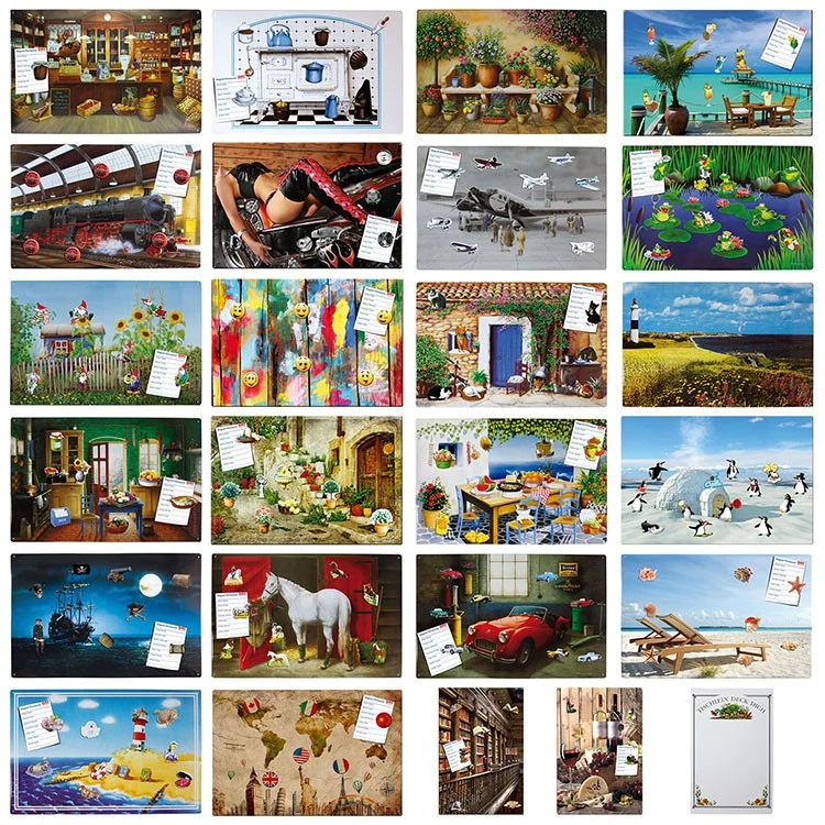 MAGNETHANDEL® Design Motiv Magnet Pinnwand versch. Größen, Tafel, Wand, Memoboard, Magnetpins!