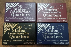 2009 50 State Commemorative Quarters - Gold Platinum Philadelphia Denver Edition - Bild 1 von 6