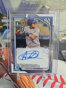 2024 Bowman Chrome Agustin Ramirez 1st Bowman Chrome Auto Yankees Marlins - Bild 1 von 2