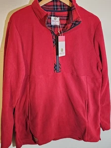 New NWT Women's Red Marley Lilly XL Extra Large Fleece Sweatshirt 1/2 Zip  - Picture 1 of 3