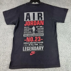 Vintage Nike Air Jordan Shirt Herren Medium Schwarz Legendär 23 Basketball USA 90s - Bild 1 von 16
