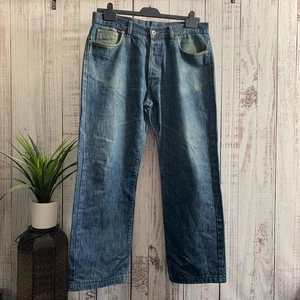 Jeans holgados Kickers calce recto - Para hombre 34W 30L - Denim retro desgastado - Imagen 1 de 6