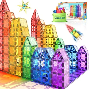 40PCS Magnetic Tiles Magnet Building Blocks Montessori Toys for Kids Gift 3+ - Picture 1 of 11