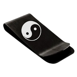 Yin Yang Money Clip Engraved, Stainless Steel Personalized Money Clip - Picture 1 of 4