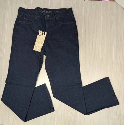 Code Bleu Women's 12 Blue Jeans Dark wash Stretch Straight Fit high rise - Image 1 of 4
