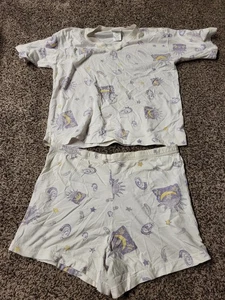 Simply Basic Scrub Top Size Small Moons V Neck With Bottoms - Picture 1 of 8
