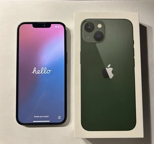 Apple iPhone 13 - 128 Go - Débloqué - Vert - Occasion - Comprend sa boîte d'origine - Photo 1 sur 5