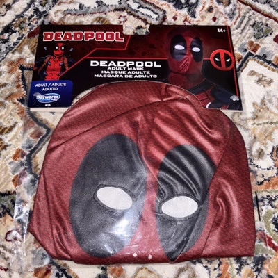 Marvel DEADPOOL Adult Mask 100% Polyester Pullover Mask Red Black - Image 1 of 2