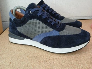 Johnston & Murphy Men’s Size 10.5 Briggs Perfed Lace-Up Sneaker Blue - Picture 1 of 8