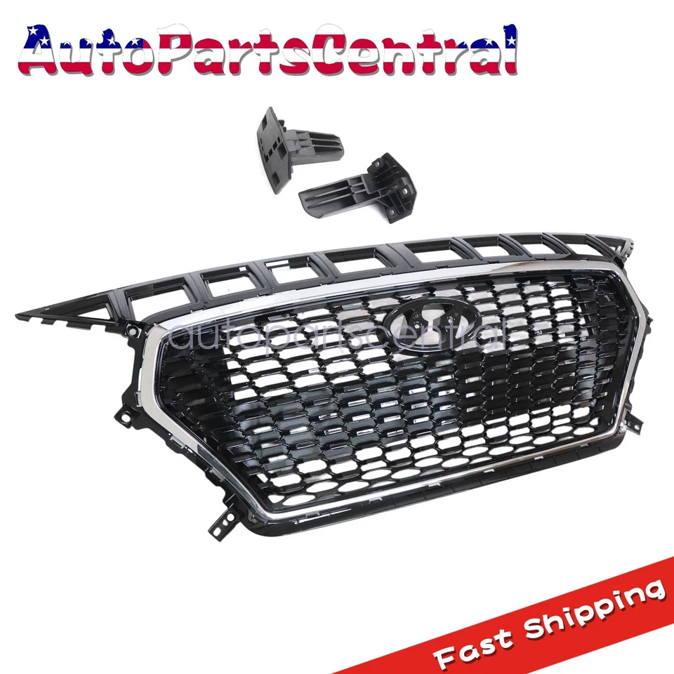 For Hyundai Elantra GT 2018-2020 Front Upper Radiator Grille Black 86350G3000 - Image 1 of 4