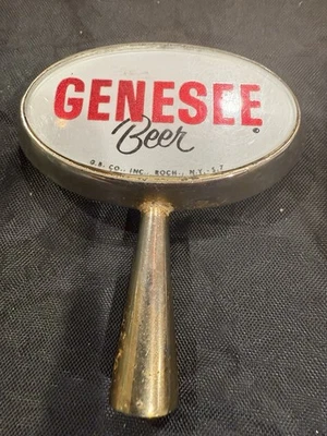 Genesee Beer Tap Handle  .  gold Tone.. Rochester , Ny 3.25”x3.75” - Image 1 of 3