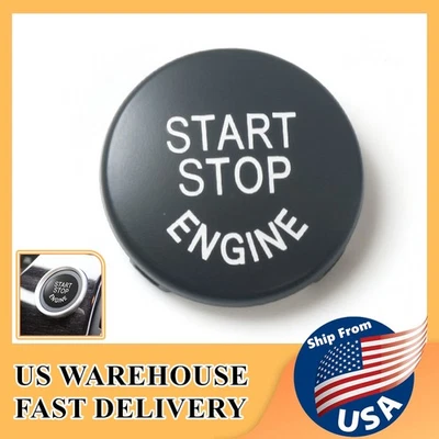 Black ABS Engine Start Stop Button Cover Cap For BMW 328i 520i 528i X1 X3 - Image 1 of 4