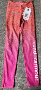 Under Armour Girls Youth XS Leggings Pants Pink/Orange NWT - Picture 1 of 5