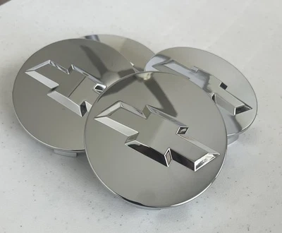 4 Gloss Chrome Wheel Center Caps 83 mm For Chevy Silverado Suburban Tahoe - Image 1 of 4
