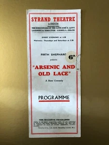 Arsen & alte Spitze von Firth Shephard Strand Theaterprogramm 1945 824c - Bild 1 von 2