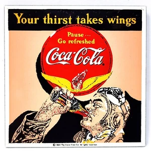 De Colección COCA-COLA Retro AVIATOR MAN Ande Rooney Imán de Nevera Nuevo de Lote Antiguo Porcelana Esmalte - Imagen 1 de 3