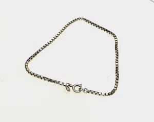 Vintage Sterling Silver 925 Bracelet Chain Box Jewellery 3.61g - Picture 1 of 6