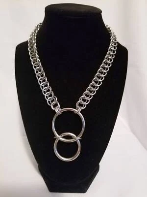 Aluminum Butted Double O-ring necklace Valentine gift,mothers day gift Foto 1 de 4