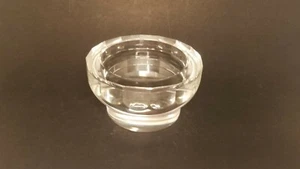 3" Pillar Crystal Candleholder Julia signed by Oleg Cassini Round Clear Faceted - Picture 1 of 4