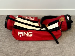 Vintage Ping Golf Sunday Bag 4-Way Red/Black/White Lightweight Single Strap - Picture 1 of 8