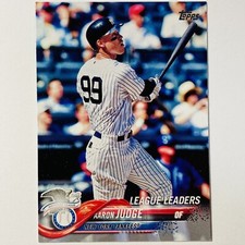 2018 TOPPS SERIES ONE AARON JUDGE AL LEAGUE LEADERS #193 NEW YORK YANKEES Tc2