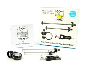 New Pinhead Bicycle Security Locking Skewer Set, 3 Pack Wheels & Seat Lock Combo - Picture 1 of 5