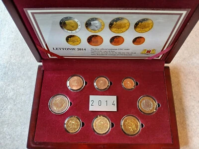 Latvia EUR coin set 2014 UNC box limited edition Lettonie euro - Image 1 of 4
