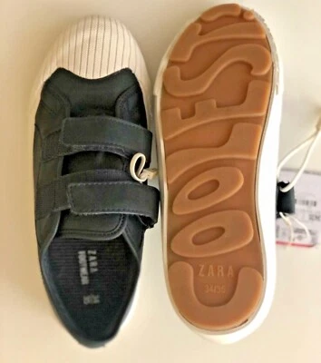 $45 ZARA Big BOY Azul Gris ZAPATILLAS Zapatos CORREAS TALLA 3.5 US 34/35Eur Junior NUEVO Foto 1 de 4