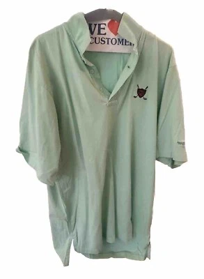 Ralph Lauren Polo Golf  Shirt  Brooklawn Country Club Mint Green Crest Logo L - Image 1 of 4