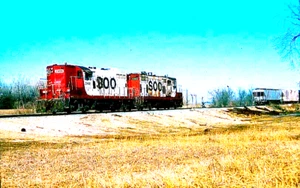 ORIGINAL KODACHROME SLIDE SOO LINE GP-9 #2401 KANSAS CITY, MO FEBRUARY 7, 1993 - Picture 1 of 1