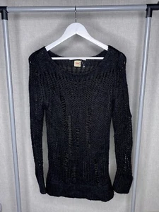 NOLITA North Little Italy Women Y2K Avantgarde Black Knit Sweater One Size - Picture 1 of 3