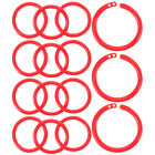 Plastic Binder Rings, 100pcs Flexible Book Rings Red