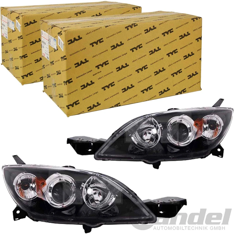 2x TYC H7/H7/HB3 HAUPTSCHEINWERFER LINKS+RECHTS für MAZDA 3 BK 03-09 MIT LWR - Bild 1 von 1
