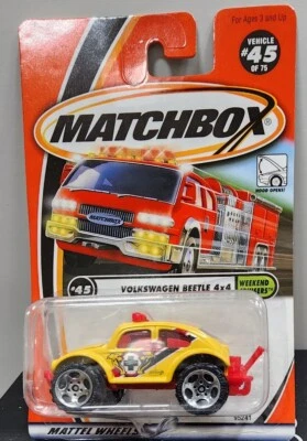 Matchbox #45 WEEKEND CRUISER Yellow VW BAJA BUG VOLKSWAGEN BEETLE 4X4 - Image 1 of 2