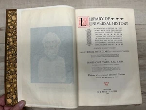 Antique 1898 Library Of Universal History Vol. 1 By Moses Coit Tyler Illustrated - Picture 1 of 17