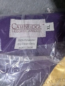 Cambridge- Robe/ Gown. Unisex Adult Choir Robe. Purple W/Gold XL - Picture 1 of 6