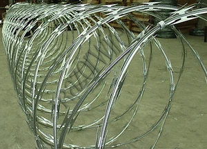 ALAMBRE DE AFEITAR - 450mm x10m "Cortado" Galvanizado - Valla de seguridad Concertina - Imagen 1 de 3