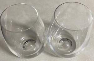 Dartington Stemless Wine Glasses, Set of 2, LIGHTLY Used - Picture 1 of 1