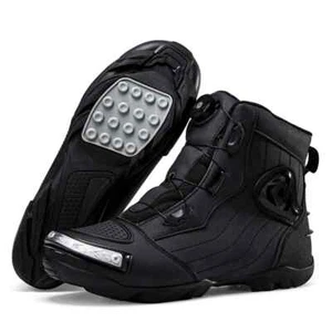 Men's Motorcycle Boots Moto Riding Summer Retro Breathable Motorcycle Shoes red - Picture 1 of 26