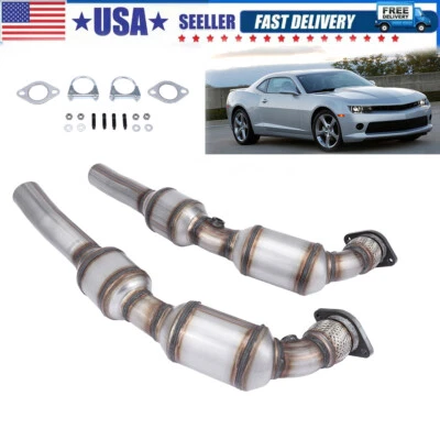 Both Side Catalytic Converters For Chevrolet Camaro SS Coupe 2-Door 6.2L 10-15 Foto 1 de 4