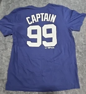 Camicia New York Yankees uomo L NIKE NY AARON JUDGE #99 MLB baseball cotone blu - Foto 1 di 10