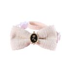 White / Pink Plaid Vintage Pearl Collar Velvet Cat Collar  Pet