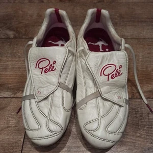 Pele Sport 1970 Soccer Cleats Football Boots White Leather Kangaroo Size US 9 - Picture 1 of 19