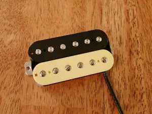 HUMBUCKER BRIDGE PICKUP ZEBRA HIGH OUTPUT NICKEL SILVER FOUR CONDUCTOR WIRED - Picture 1 of 3