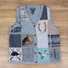 Vintage Ralph Lauren Equestrian Hand Knit Sweater Vest Tank Jumper polo