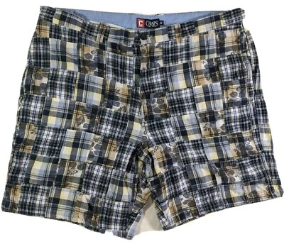 CHAPS Big Men's Multi-Color Plaid Flat Front Regular Fit Bermuda Shorts size 42 - Image 1 of 4